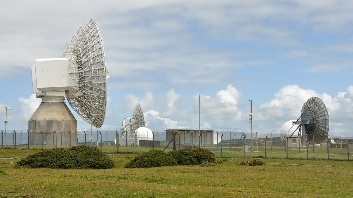 GCHQ satellite dishes at Bude in Cornwall