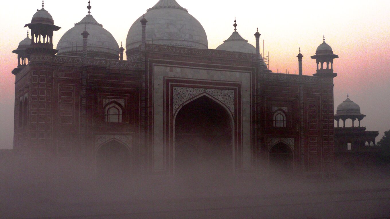 Sunrise over Taj Mahal gate